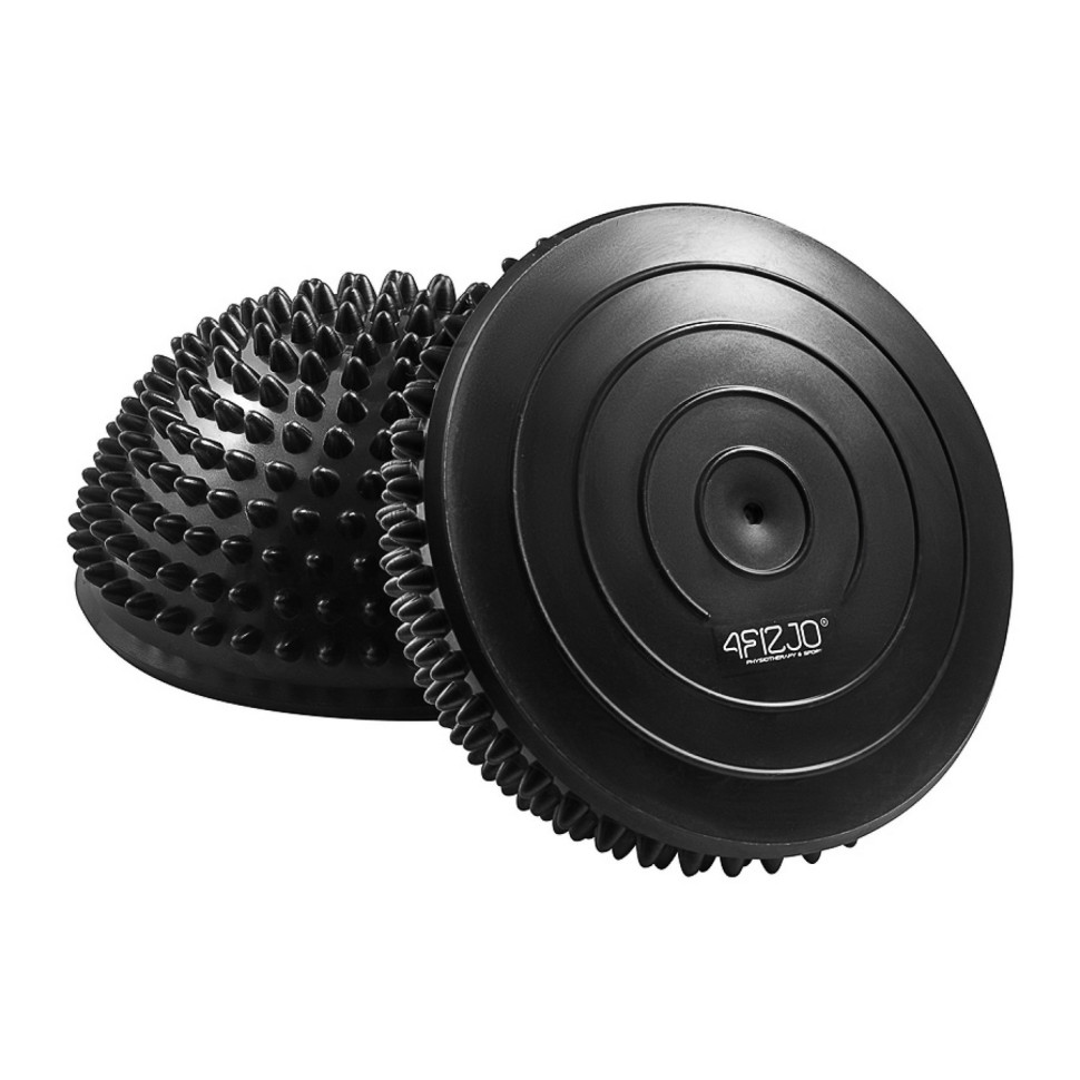 Півсфера масажна балансувальна Balance Pad 4FIZJO 4FJ0108 (масажер для ніг, стоп) 16 см, Black