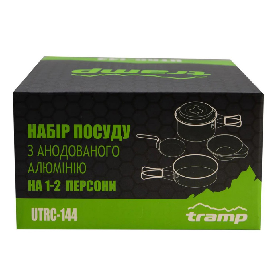 Набор посуды Tramp UTRC-144 из анодированного алюминия 1 л 