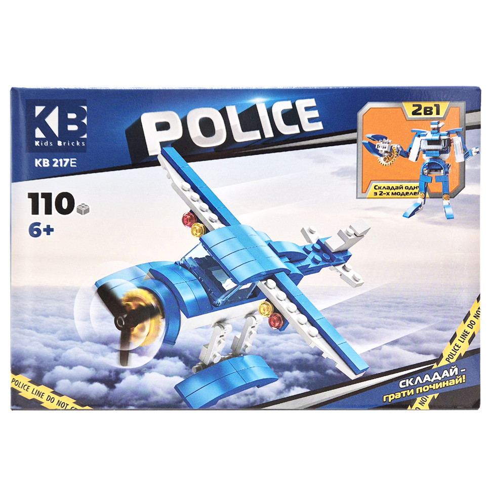 Детский конструктор Полицейская серия Police Limo Toy KB 217E 2 в 1, 110 деталей