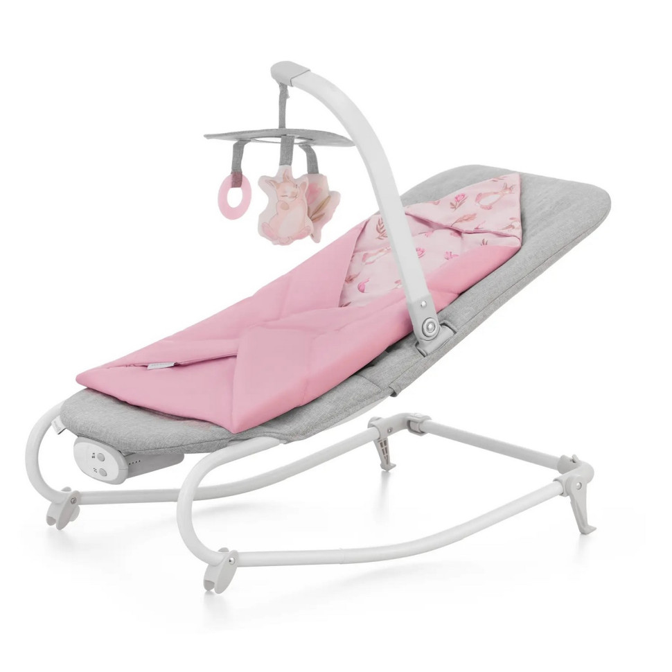 Дитячий шезлонг-гойдалка Felio 2 Kinderkraft KBFELI20PNK0000 Peony Rose
