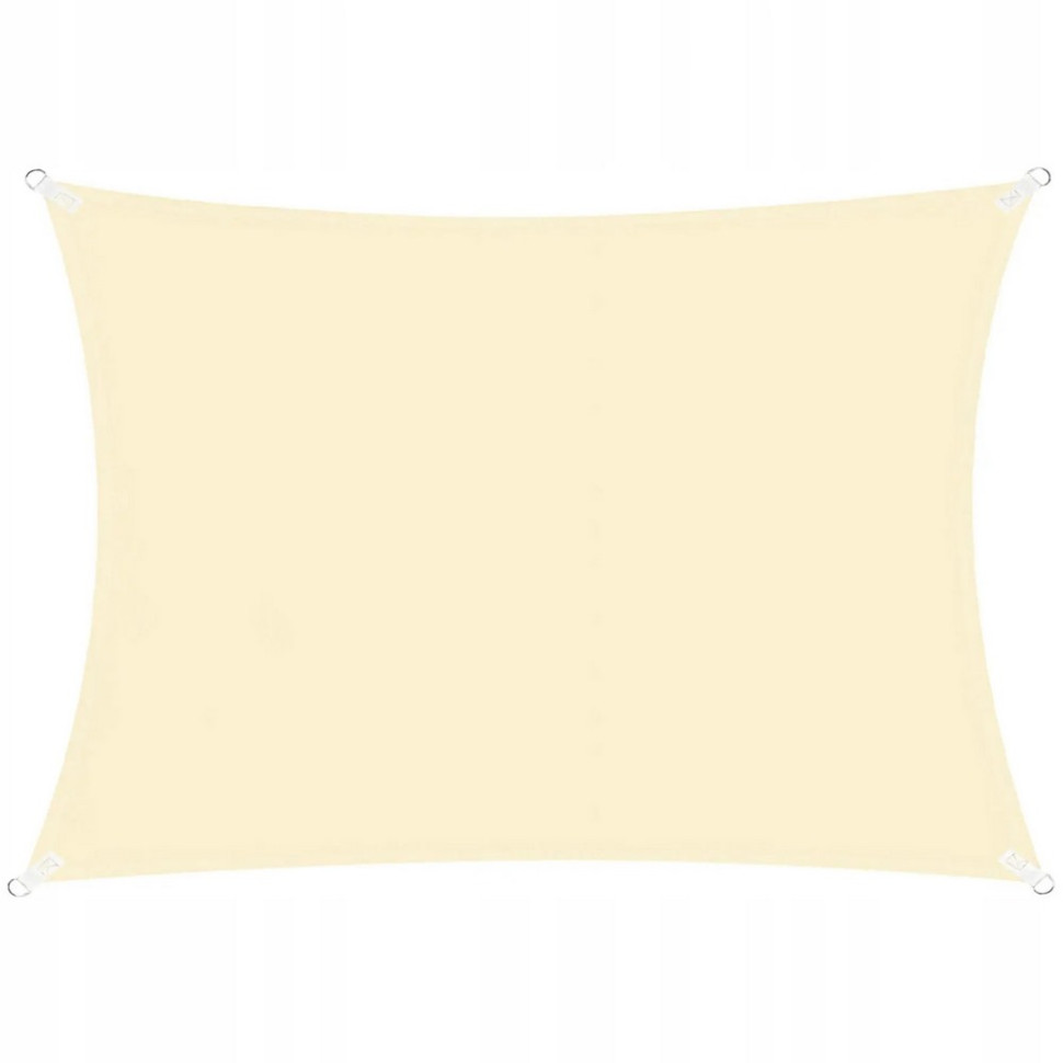 Тент-парус теневой для дома, сада и туризма Springos SN1032, 4 x 3 м, Light Yellow