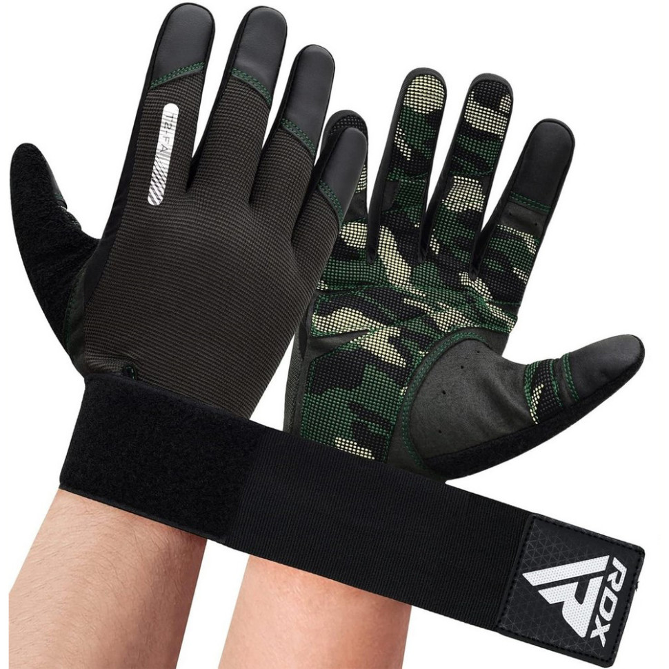 Перчатки для фитнеса T2 Touch Screen Friendly Full Fingerf RDX Inc Limited WGA-T2FA-M, Green, M