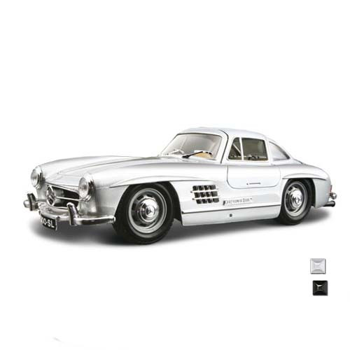 Автомодель - MERCEDES-BENZ 300 SL 1954 (красный, серебристый, 1:24)
