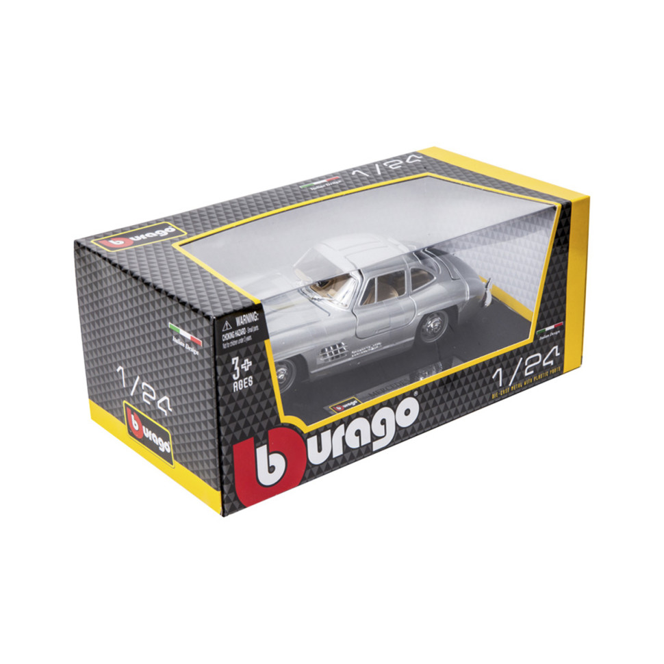 Автомодель - MERCEDES-BENZ 300 SL 1954 (красный, серебристый, 1:24)