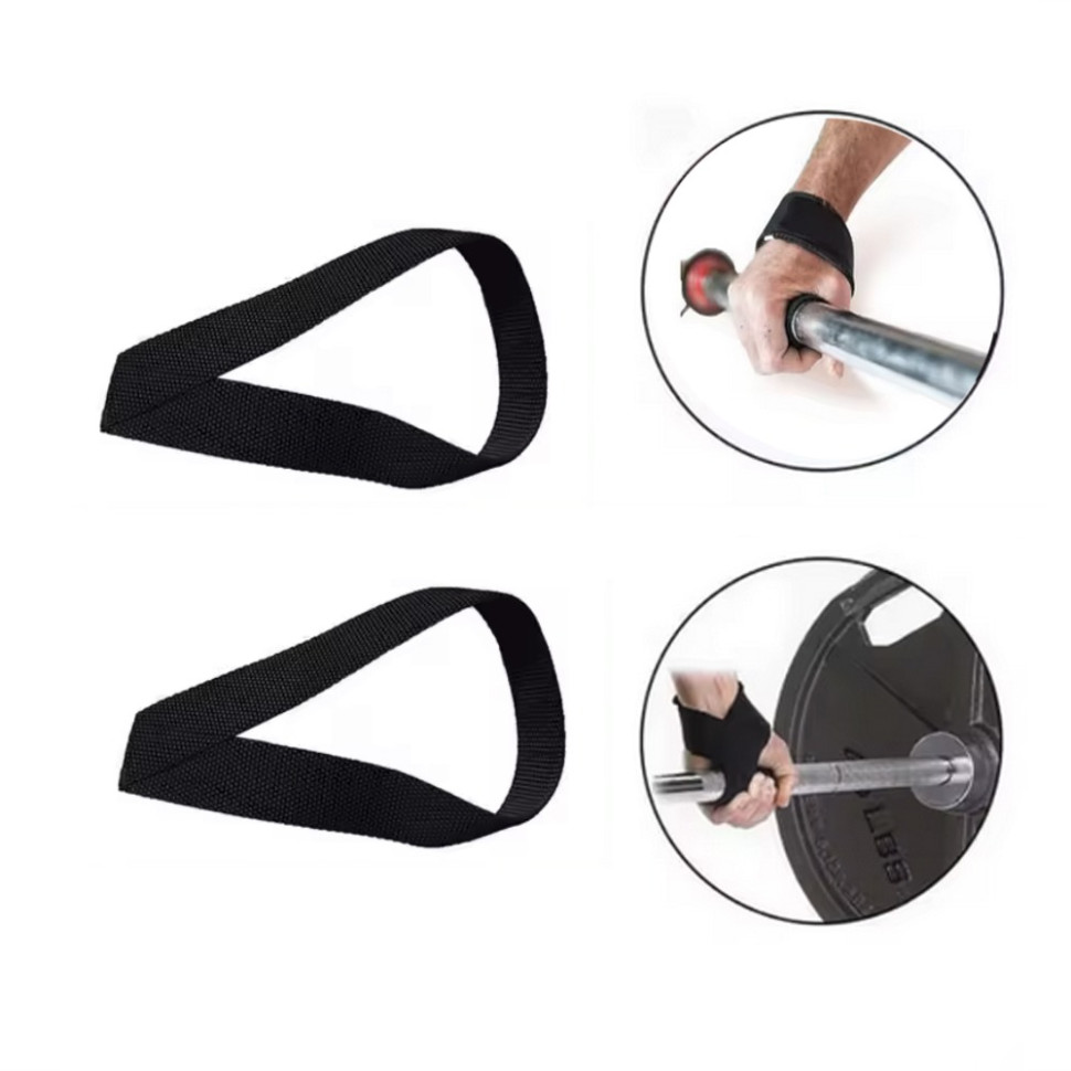 Атлетические лямки Gym Straps Newt NE-SP-088 для турника, подтягиваний, становой тяги (черные)