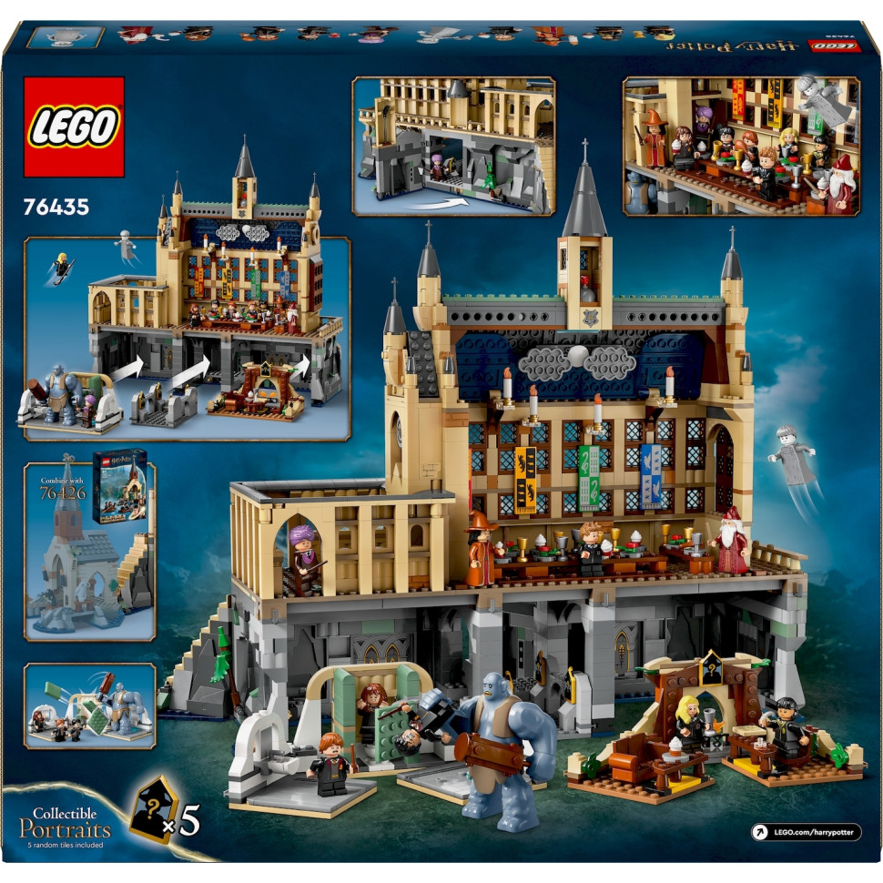 Конструктор LEGO Harry Potter Замок Хогвартс: Большой зал 76435, 1732 детали