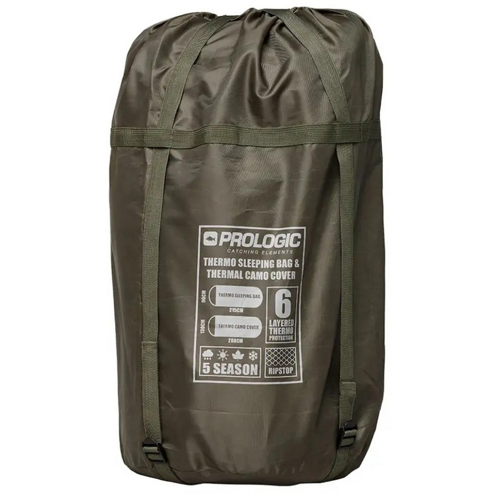 Спальный мешок Element Comfort S/Bag & Thermal Camo Cover 5 Season Prologic 72832, 215 x 90 см