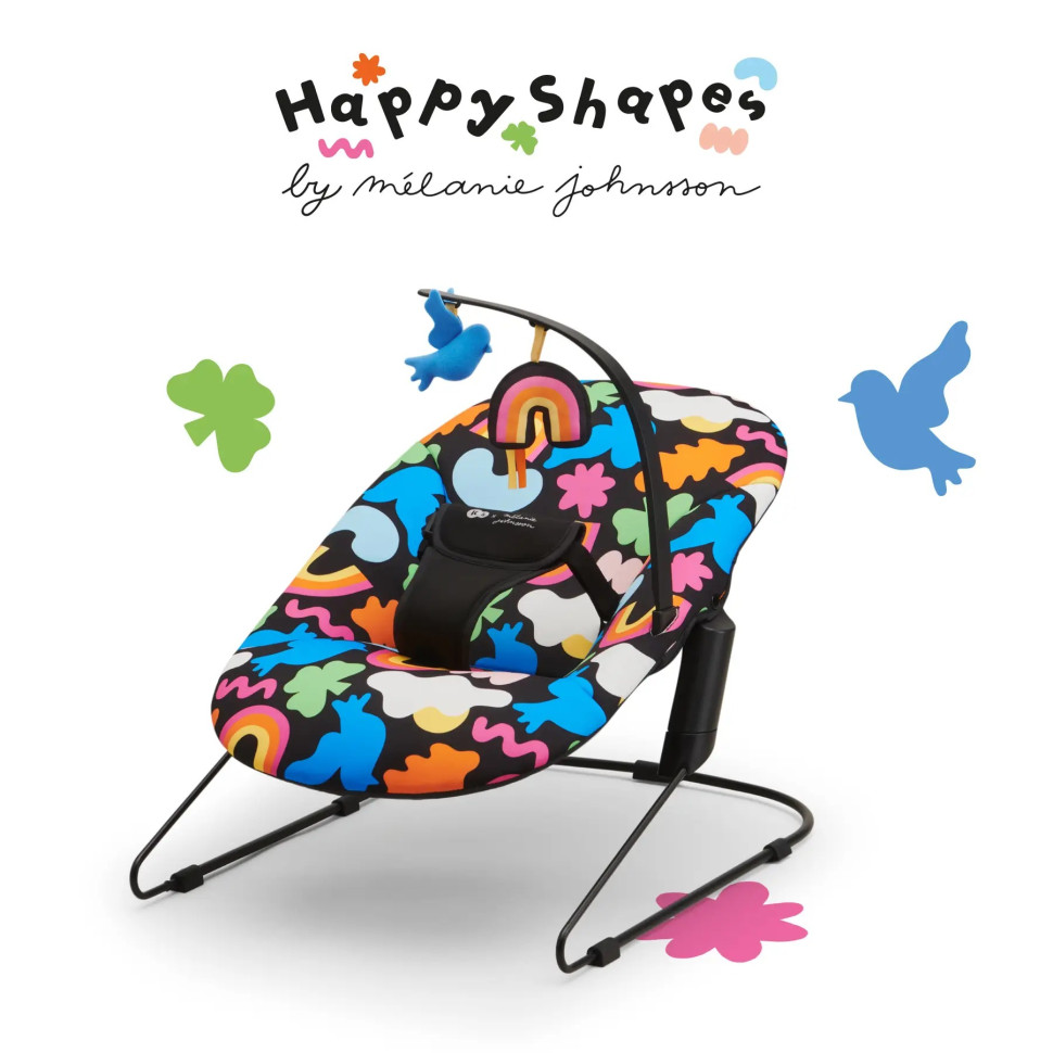 Шезлонг-качалка Calmee Happy Shapes Kinderkraft KBCALM00HAP0000
