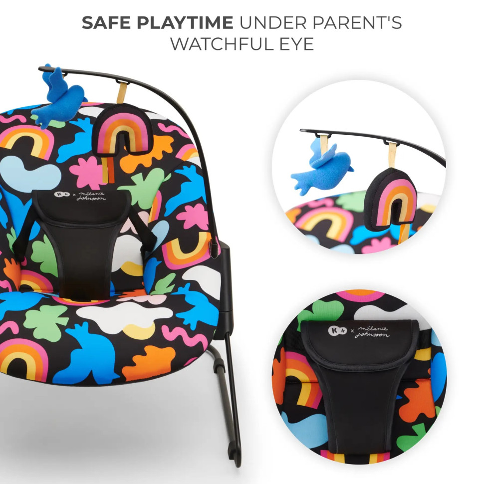 Шезлонг-качалка Calmee Happy Shapes Kinderkraft KBCALM00HAP0000