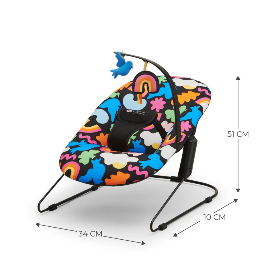 Шезлонг-качалка Calmee Happy Shapes Kinderkraft KBCALM00HAP0000
