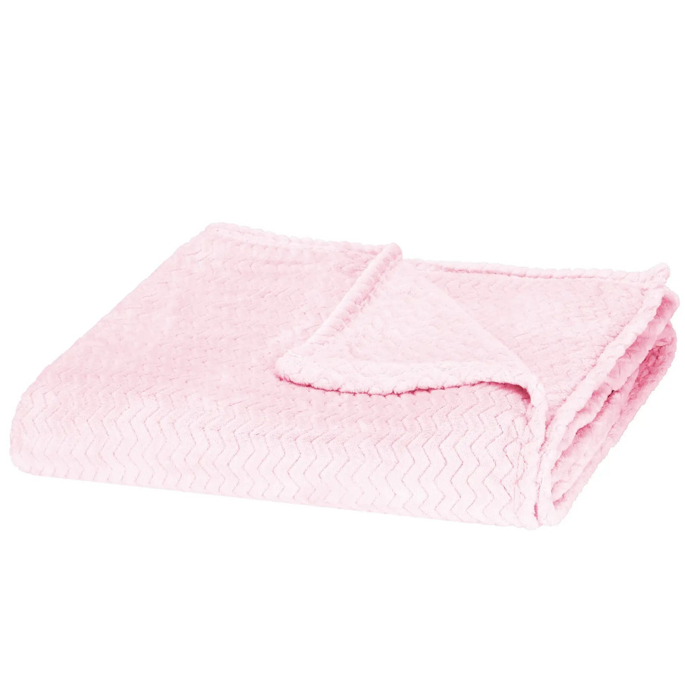 Плед-покрывало Extra Soft Springos HA7140 светло-розовый 160x200 см