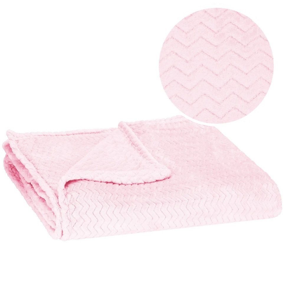 Плед-покрывало Extra Soft Springos HA7140 светло-розовый 160x200 см