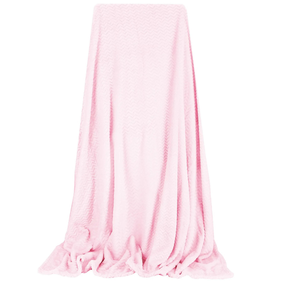 Плед-покрывало Extra Soft Springos HA7140 светло-розовый 160x200 см