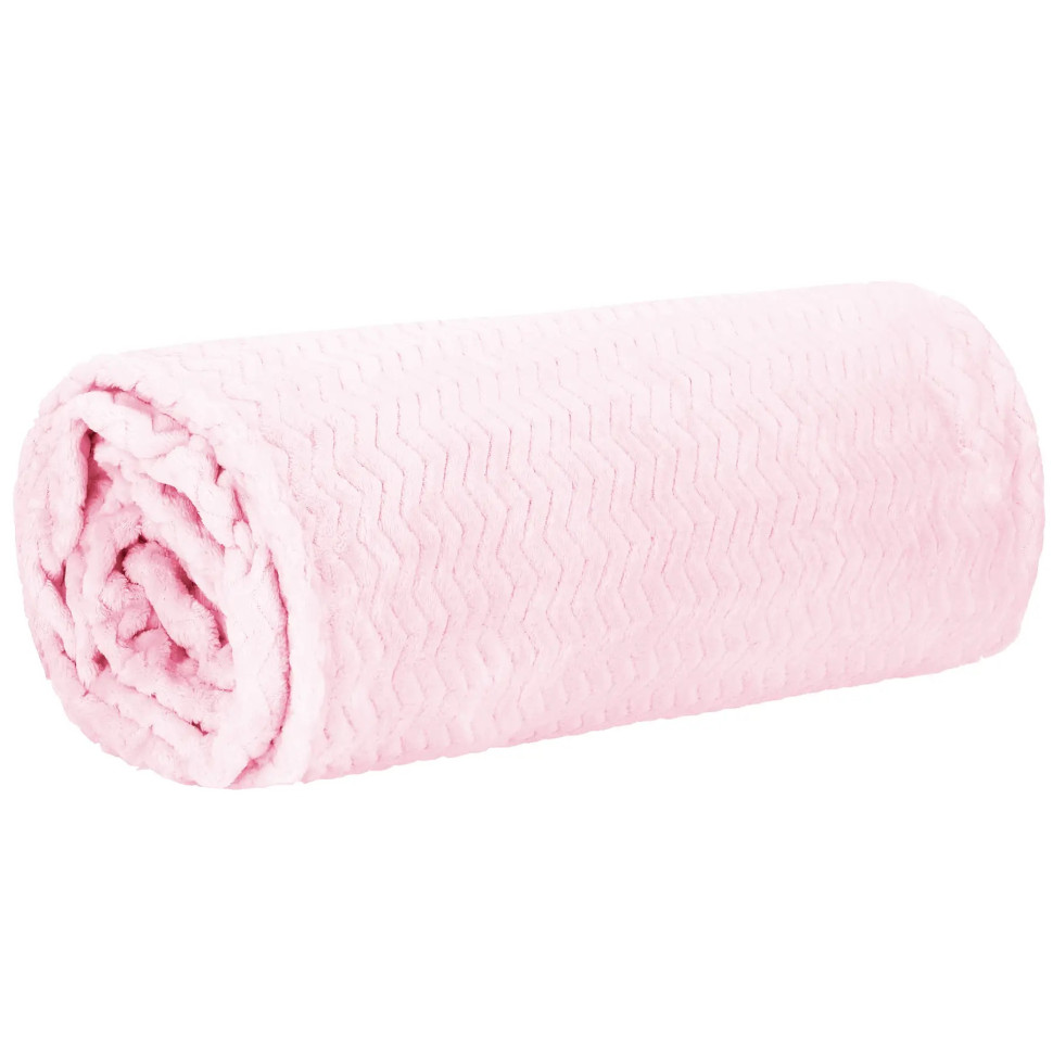 Плед-покрывало Extra Soft Springos HA7140 светло-розовый 160x200 см