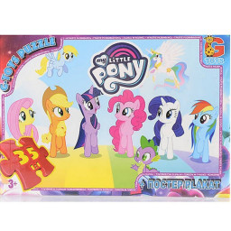 Детский пазл "My little PONY" G-Toys MLP013 плакат 35 элементов