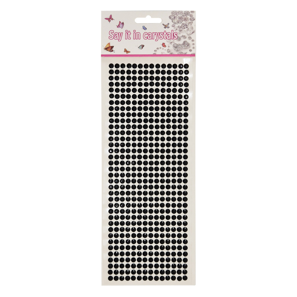Наклейки декоративные Bambi XY-004(Black) на планшетке 504 шт