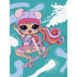 Картина по номерам "Tweens LOL Skate Dance Ali Dance" Идейка KHO1207, 30х40 см   