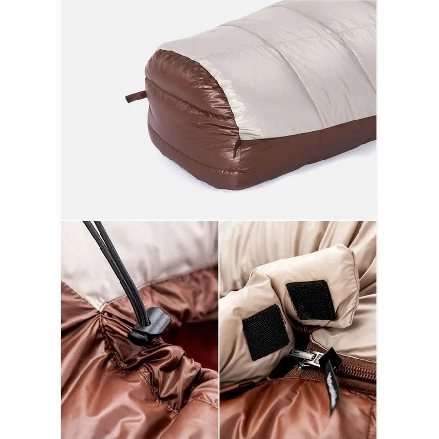 Спальник із натуральним пухом Snowbird NH20YD001 Naturehike 6927595762134 p-р M, коричневий 510 г