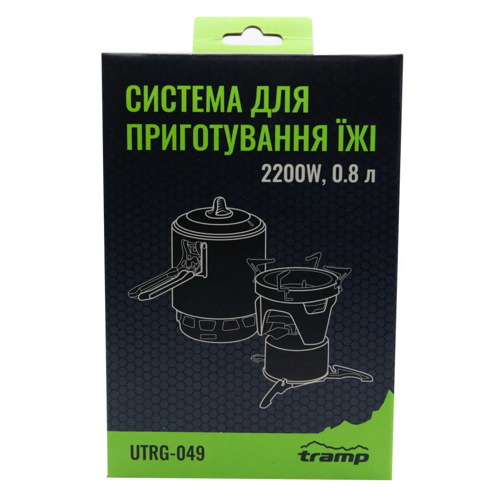 Система для приготовления пищи и газовый баллон 230 грамм Tramp UTRG-049-olive+UTRG-003