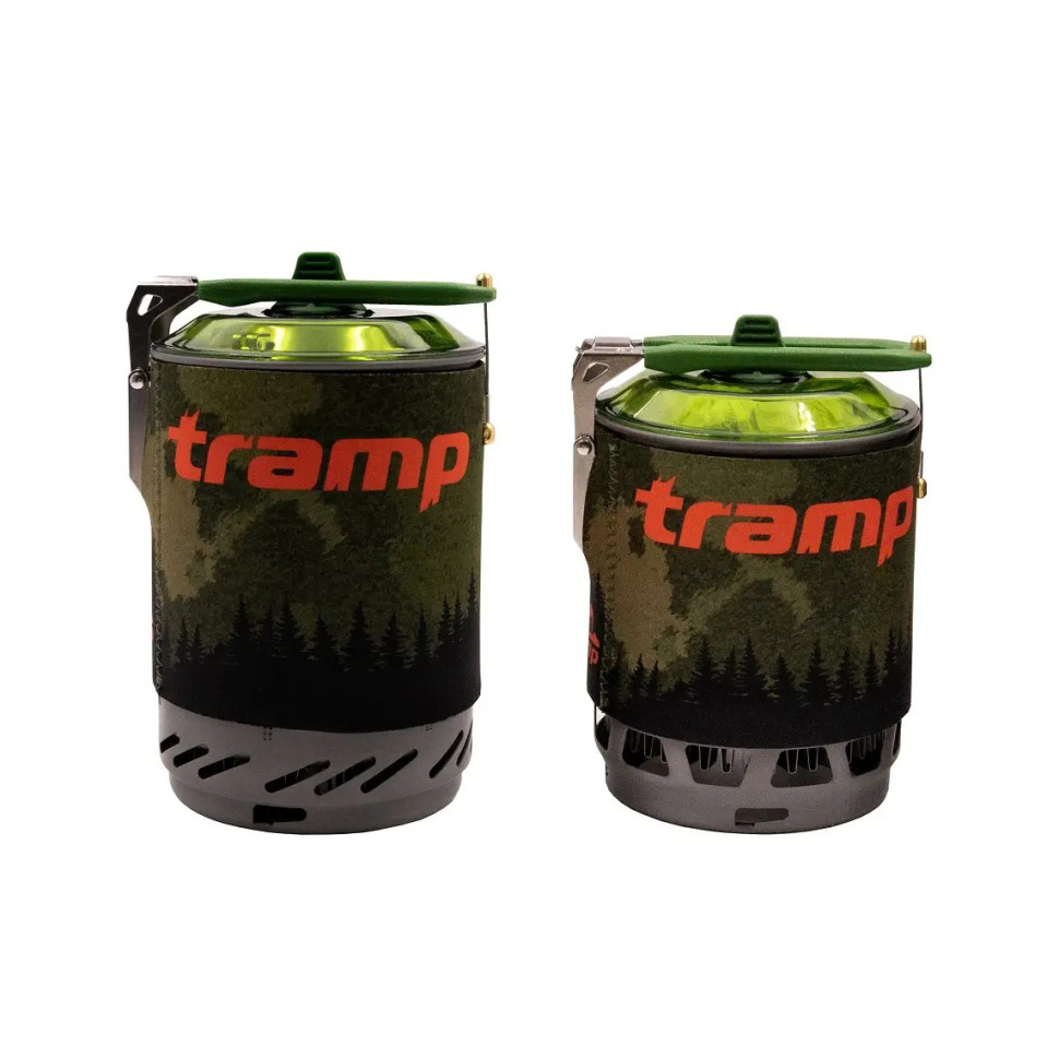Система для приготовления пищи и газовый баллон 230 грамм Tramp UTRG-049-olive+UTRG-003