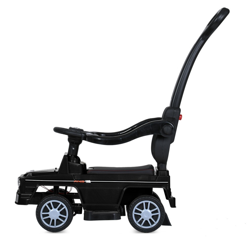 Дитяча каталка-толокар Bambi Racer M 5043L-2 чорний, з батьківською ручкою