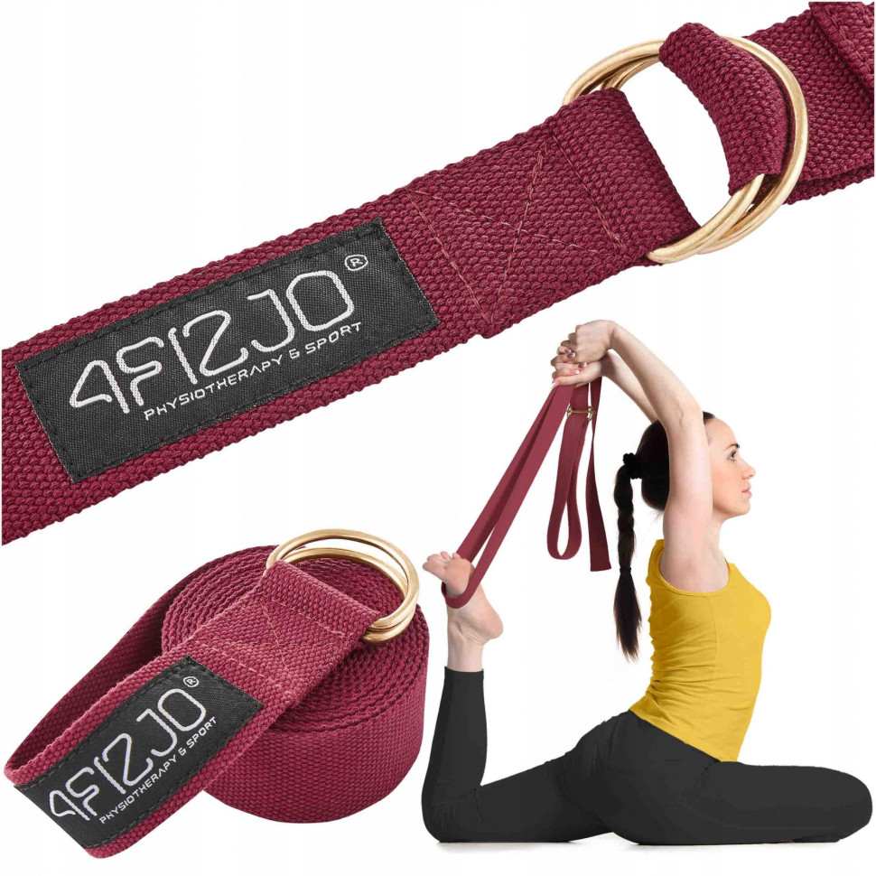 Ремінь для йоги 4FIZJO 4FJ0526 Red 300 см
