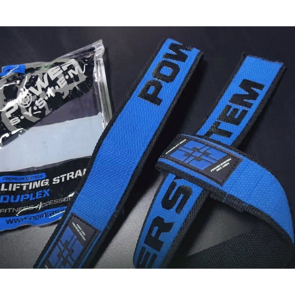 Лямки для тяги Lifting Straps Duplex Power System 3401BU-0 Black/Blue