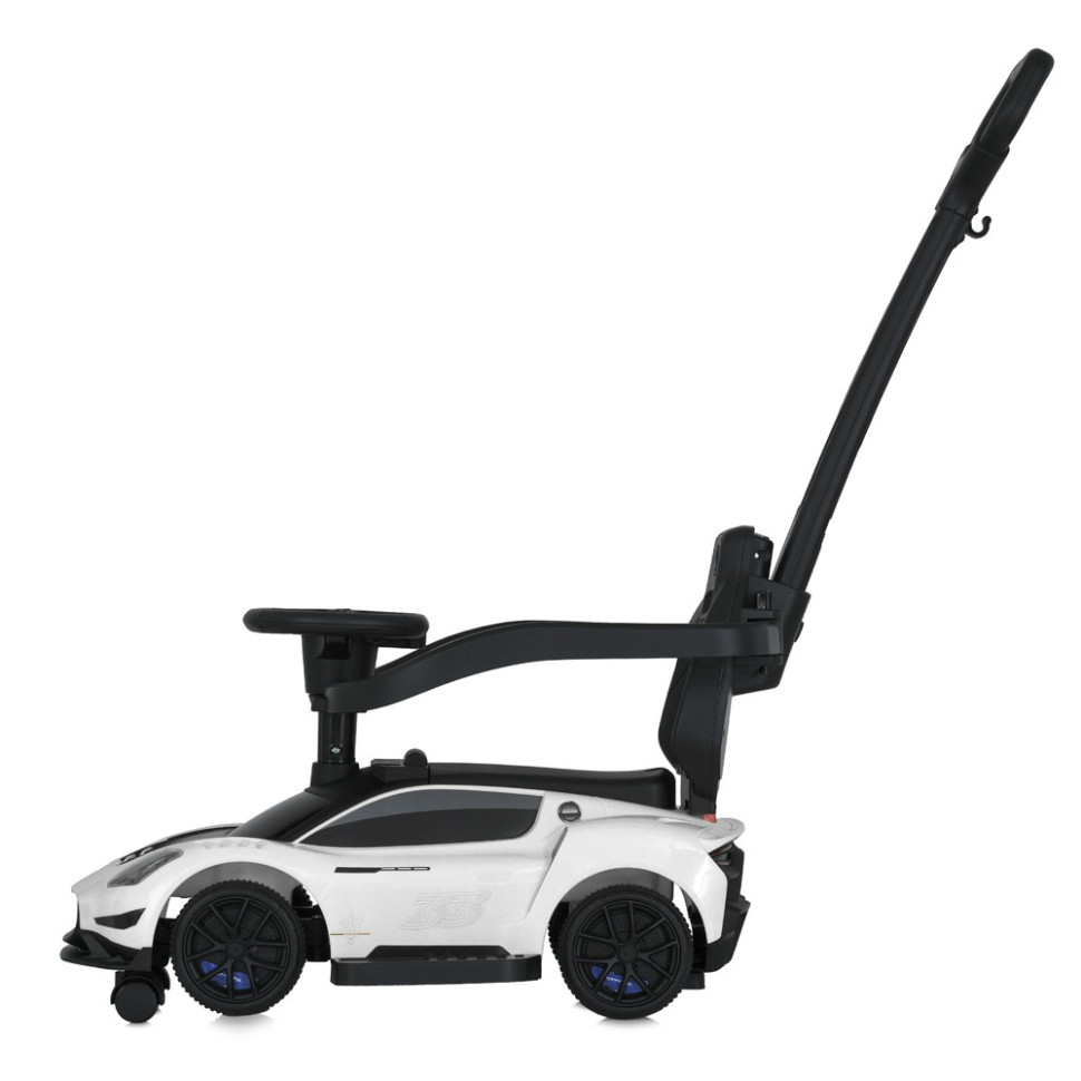 Детская каталка-толокар 2 в 1 Bambi M 5106-1 белый, с родителькой ручкой