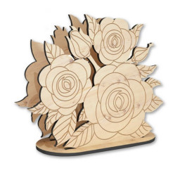 Деревянная салфетница для декора "Розы" Fabrika Decoru FDPO-298