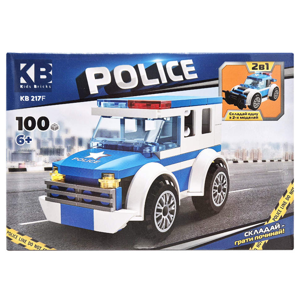 Детский конструктор Полицейская серия Police Limo Toy KB 217F 2 в 1, 100 деталей