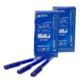 Ручка "пишет-стирает" Bambi 34301 синяя, упаковка 12 шт