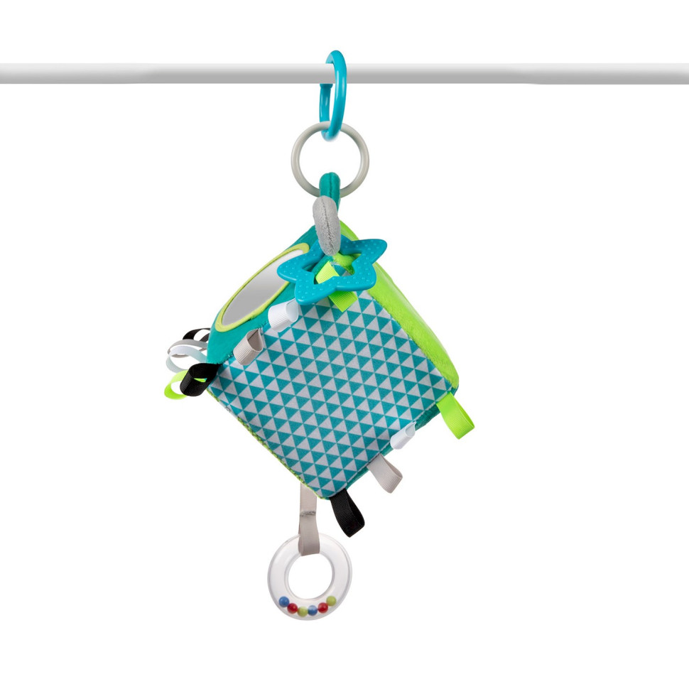 Игрушка-кубик мягкая Bears Canpol babies 68/073_grey с колокольчиком