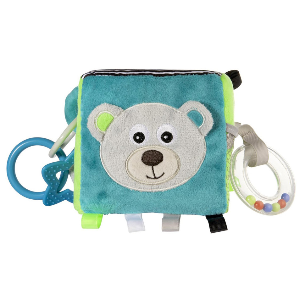 Игрушка-кубик мягкая Bears Canpol babies 68/073_grey с колокольчиком