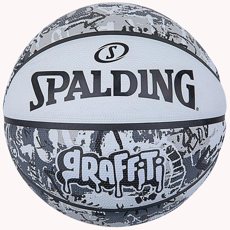 Мяч баскетбольный Graffitti Spalding 84375Z, серый № 7