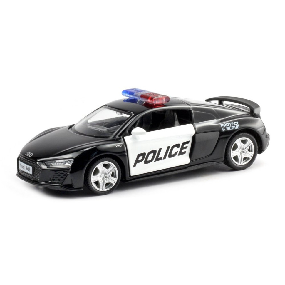 Машинка інерційна Audi R8 Coupe 2019 POLICE CAR Uni-fortune 554046P масштаб 1:36