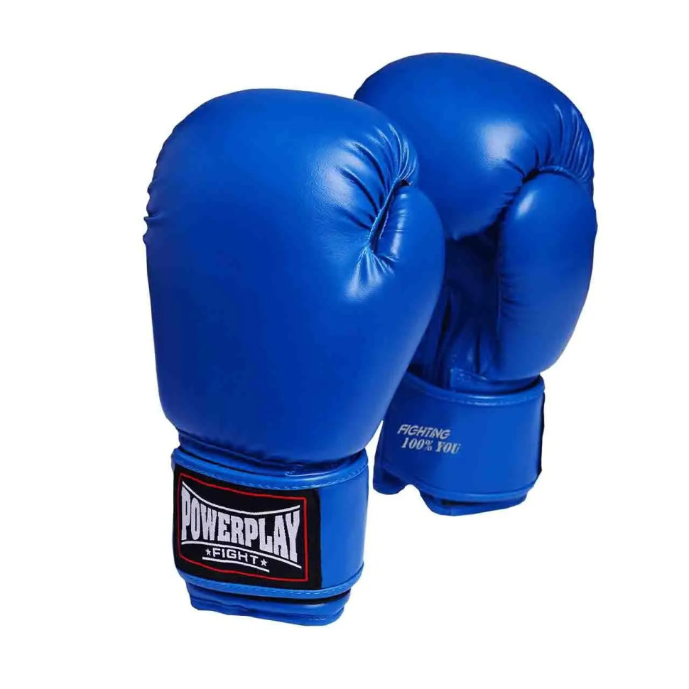 Боксерські рукавиці PowerPlay PP_3004_10oz_Blue, Сині 10 унцій