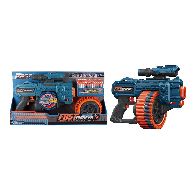 Игрушечный пистолет автомат с прицелом на батарейках Blaster BIG921