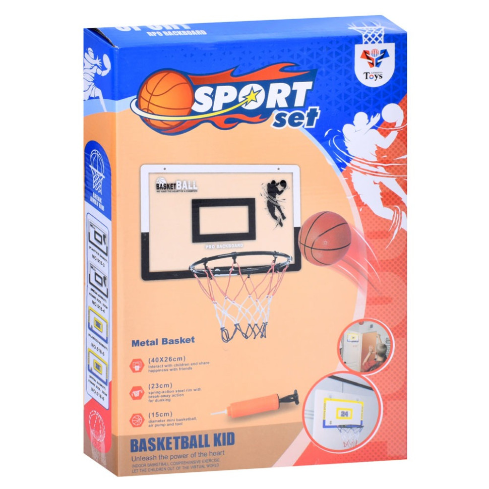 Баскетбольное кольцо детское Bambi MR 1174, 40 х 26 см, кольцо пластиковое