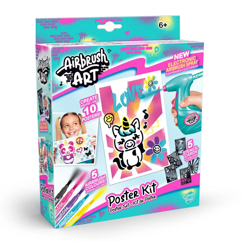 Набор для творчества DIY AIRBRUSH ART CanalToys AIR015 с постерами