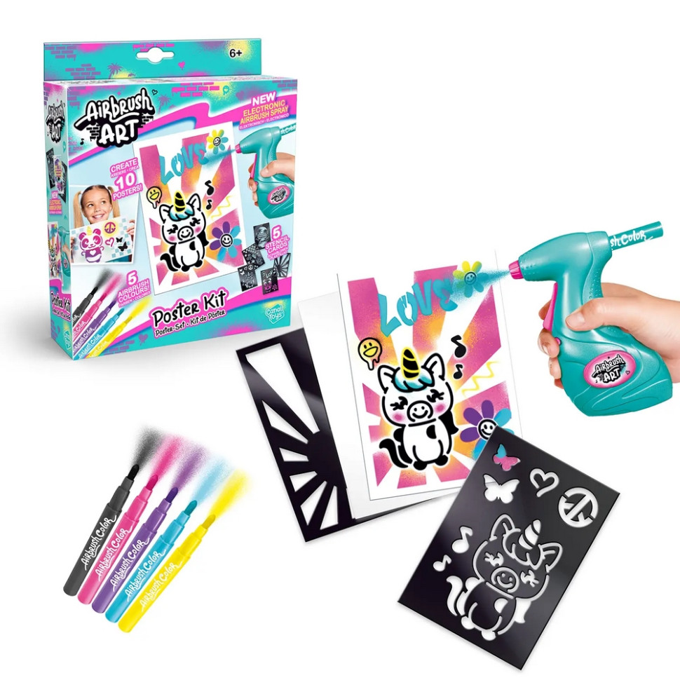 Набор для творчества DIY AIRBRUSH ART CanalToys AIR015 с постерами