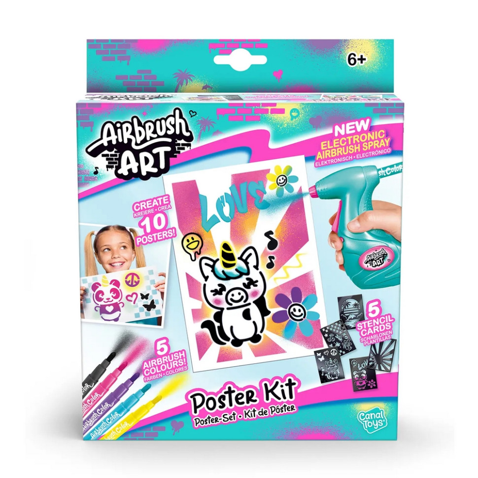 Набор для творчества DIY AIRBRUSH ART CanalToys AIR015 с постерами