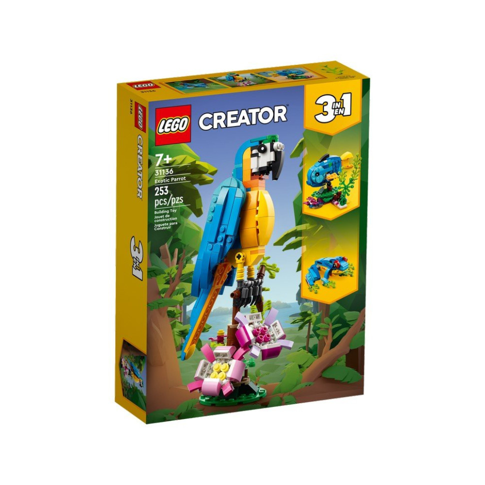 Конструктор Екзотичний папуга LEGO 31136, 253 деталі