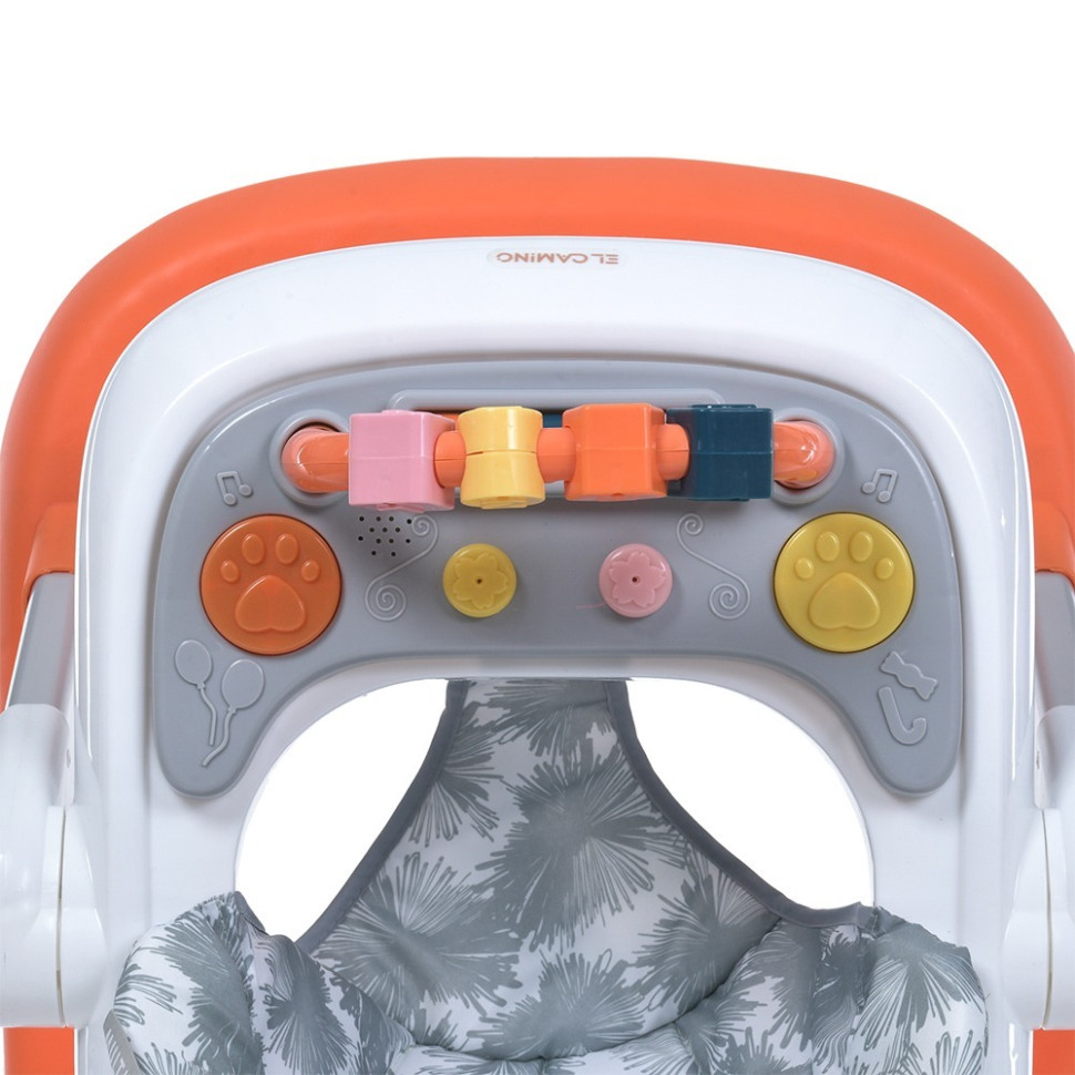Ходунки детские MULTIWAY El Camino ME 1163 Orange, с погремушкой