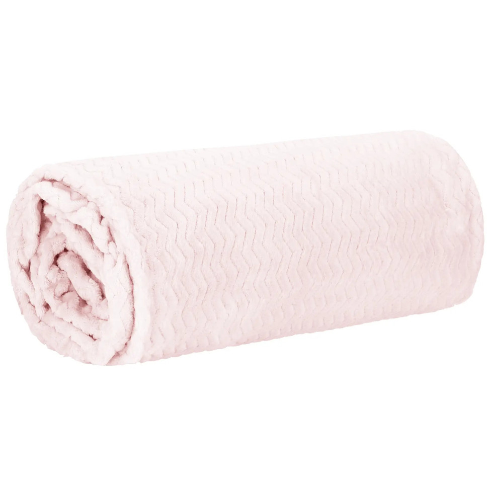 Плед-покрывало Extra Soft Springos HA7141 светло-розовый 160x200 см