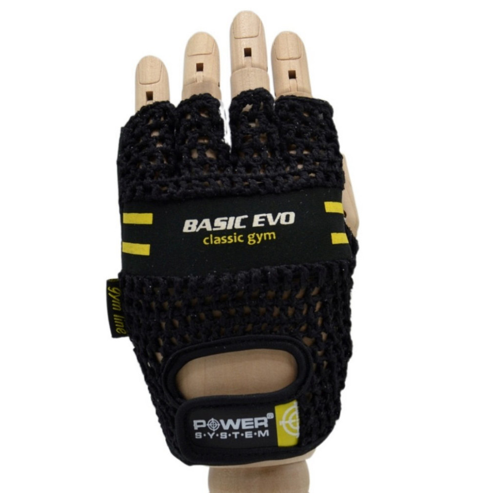 Рукавички для фітнесу Basic EVO Power System PS_2100E_L_Black/Yellow, L