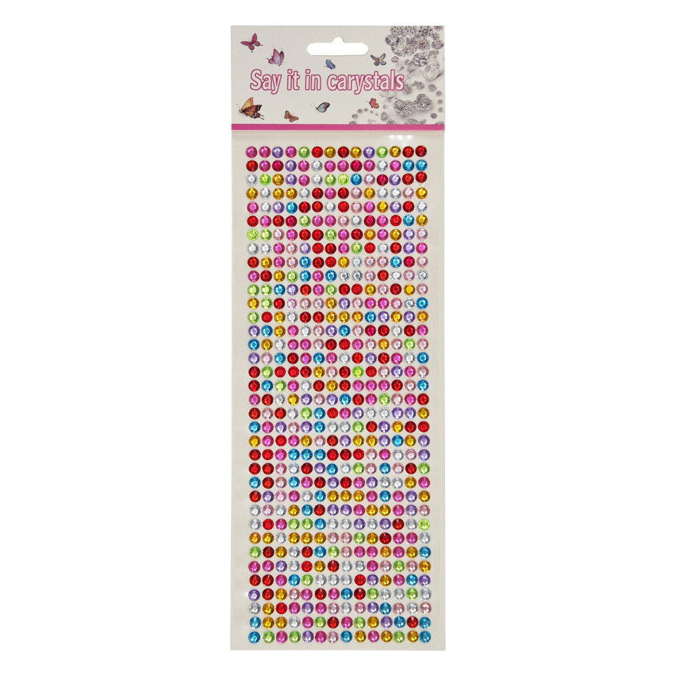 Наклейки декоративные Bambi XY-004(Multi Color) на планшетке 504 шт