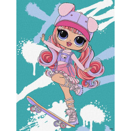 Картина по номерам "Tweens LOL Skate Dance Ali Dance" Идейка KHO1208, 30х40 см  