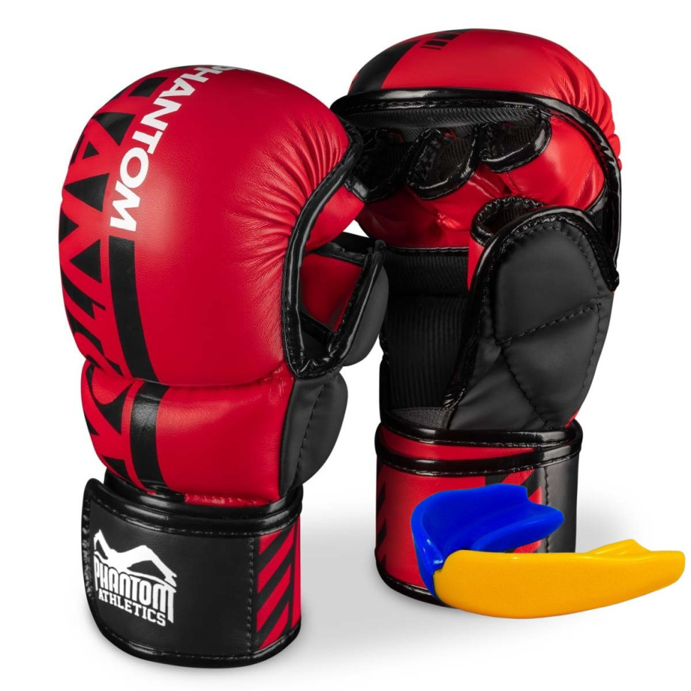 Рукавиці для ММА APEX Phantom PHMMAG2728-SM Red, S/M (капа в подарунок)