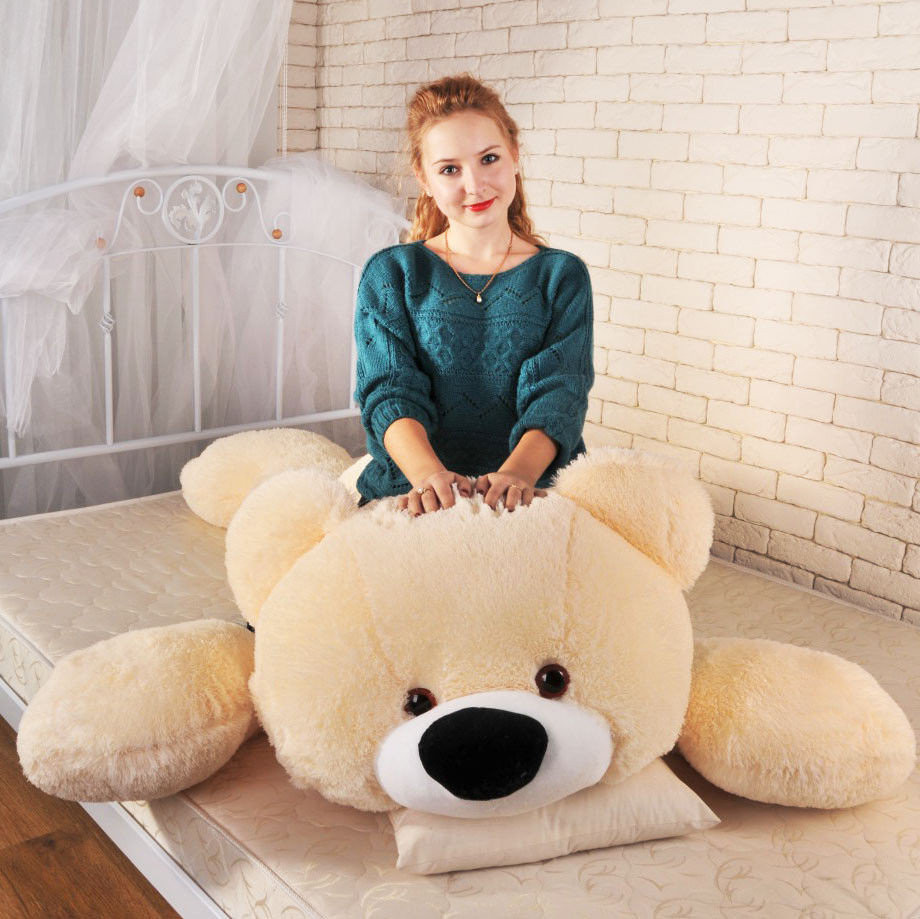 Мягкая игрушка Alina Toys большой мишка Умка 180 см персиковый 5784632ALN