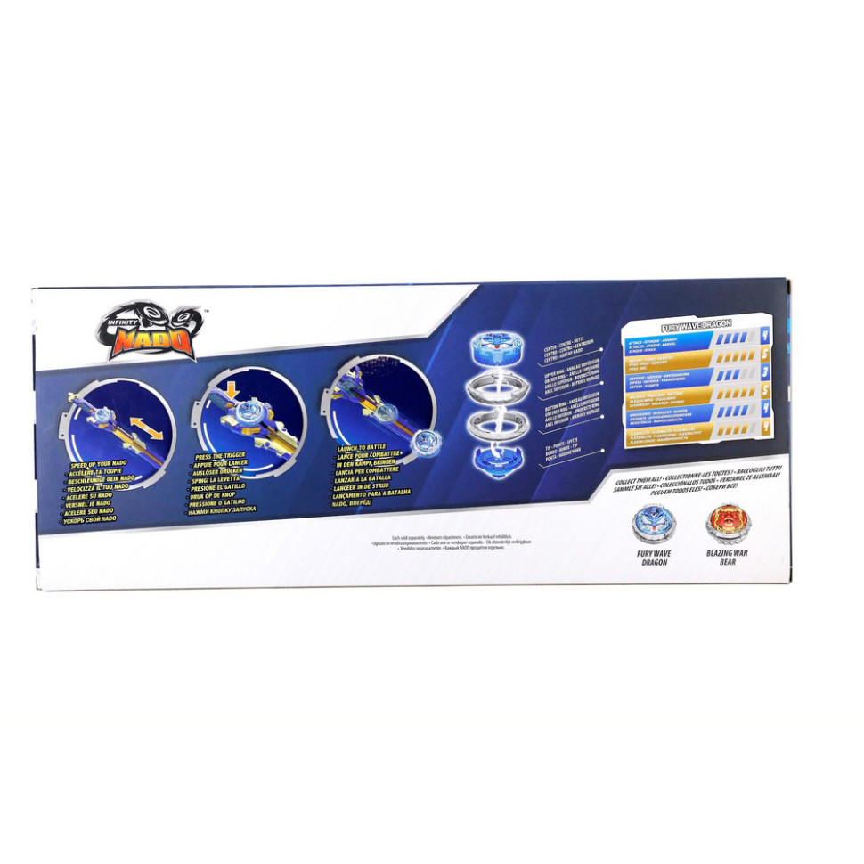 Ігровий набір із дзиґою VI Proskill Pack Лютий Дракон (Fury Wave Dragon) Infinity Nado EU654211
